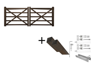 Engelse Poort 2x150cm Dura2 Compleet - Complete set - Lands End B.V.