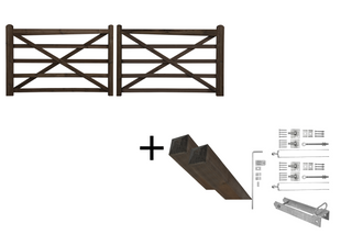 Engelse Poort 2x180cm Dura2 - Complete set - Lands End B.V.