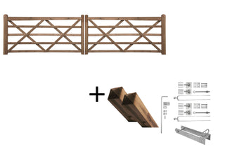 Engelse Poort 2x240cm Grenen Compleet Bruin - Complete set - Lands End B.V.