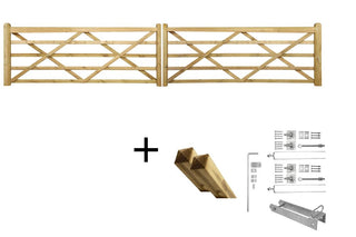 Engelse Poort 2x300cm Grenen Compleet - Complete set - Lands End B.V.