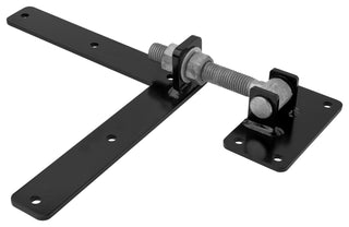 Poortscharnier Hoek Links 30cm verstelbaar - zwart gepoedercoated - Lands End B.V.