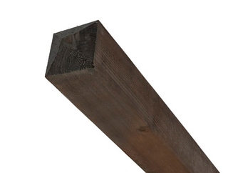 Softwood pole Dark-Brown - 10x10 CM