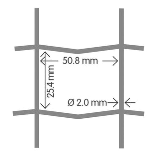 Dassengaas - 150 cm hoog | rol 25 m - Lands End B.V.