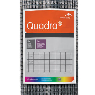 Quadra® Vierkant Gelast Gaas - 102 cm hoog | rol 25 m - Lands End B.V.